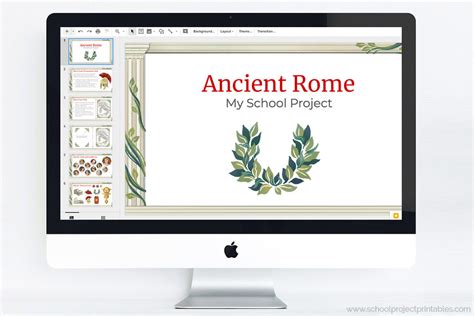 Ancient Rome Powerpoint Template Theme School Project Printables