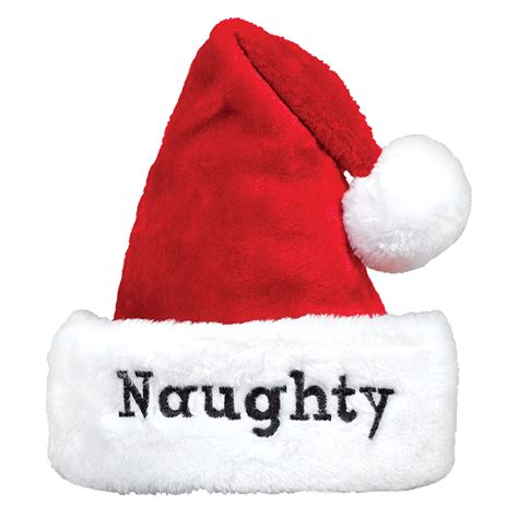 2x Premium Naughty Nice Father Christmas Hats Santa Festive Party Fancy