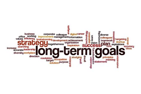 Long Term Goals Word Cloud Concept Stock Illustration Illustration Of
