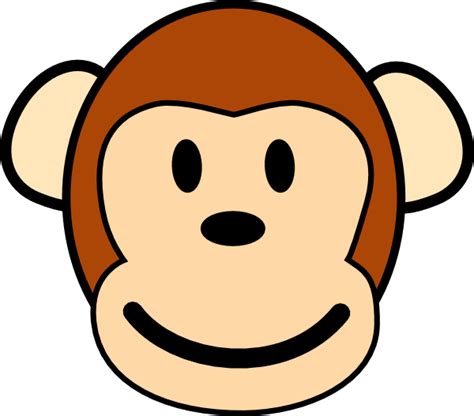 Monkey Face Coloring Page Clipart Best