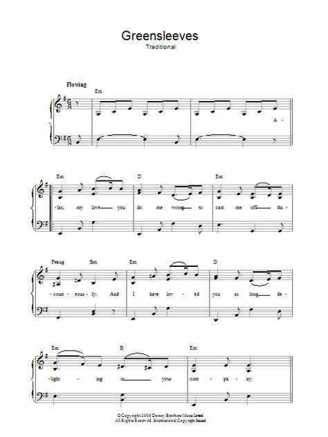 Print and download sheet music for greensleeves composed by 16th century english melody. Greensleeves Sheet Music | Traditional English Folksong | Easy Piano