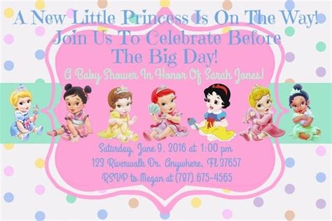 Disney Princess Baby Shower Invitation Download Disney