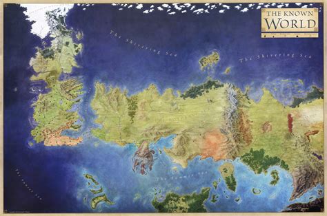 Game Of Thrones Known World Map Wallpaper Lands Of Ice And Fire Map