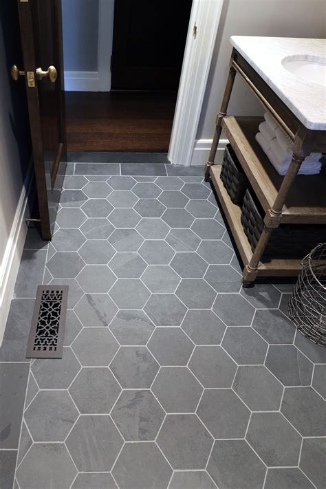 20 Grey Hexagon Floor Tile