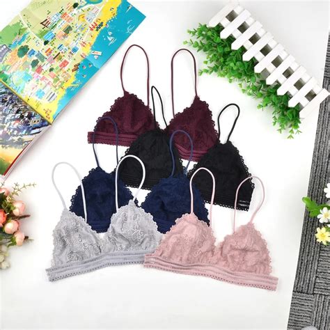 Buy Beforw New Sexy Floral Lace Bra Thin Wire Free Bralette Comfortable Adjuted