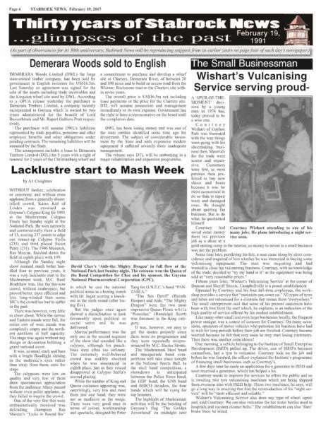 First Published February Stabroek News