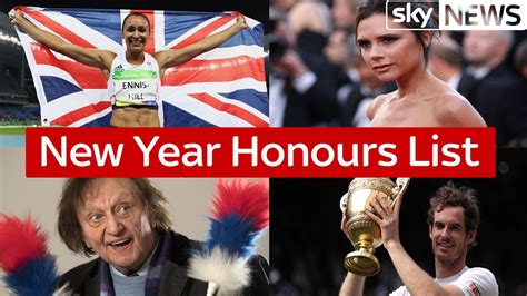 New Year Honours List Revealed Youtube