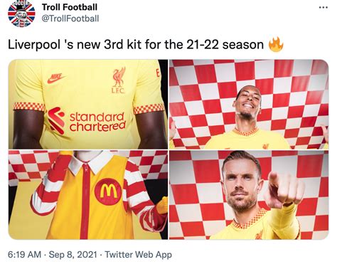 Troll Football Liverpools Mcdonalds Kits Know Your Meme