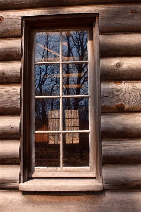 Old Log Cabin Window Stock Image Image Of Texture Wall 3508049