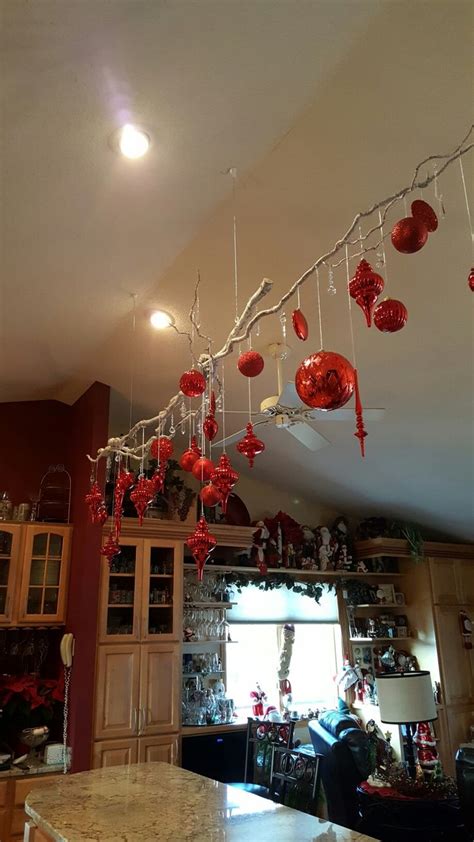 High ceilings are a great place for hanging an impressive Christmas de