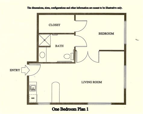 1 Bedroom Apartment Floor Plans Apartment Floor Plans