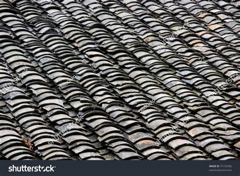 Tile Roof Of Chinese Traditional Building Background Stock Photo
