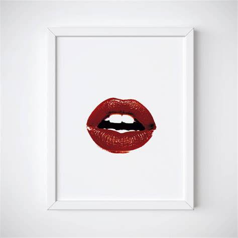 Lips Wall Art Red Lips Print Lips Print Fashion Wall Art Etsy