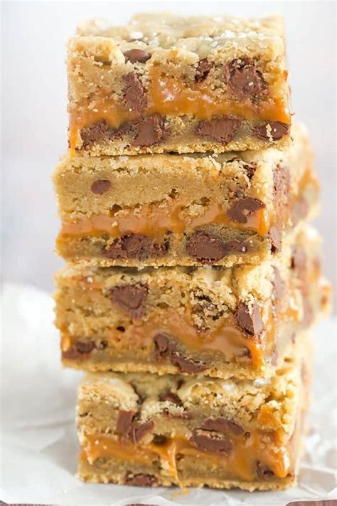 Salted Caramel Chocolate Chip Cookie Bars Brown Eyed Baker