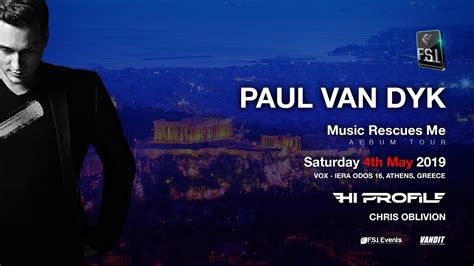 Paul Van Dyk Voxmusic Rescues Me World Tourathens 452019 Youtube