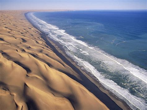 Hd Wallpaper Water Sand Sand Dunes Africa Namib Desert Nature Deserts