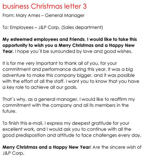 15 Samples Of Christmas Letter To Employees
