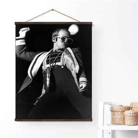 Elton John Vintage Poster Canvas Etsy