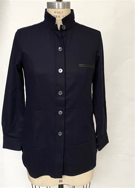 Long Shirt Leather Detail Navy Rani Arabella