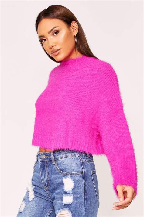 Pin By Stacy ️ Bianca Blacy On Clothing Hot Pink Sweaters Hot Pink