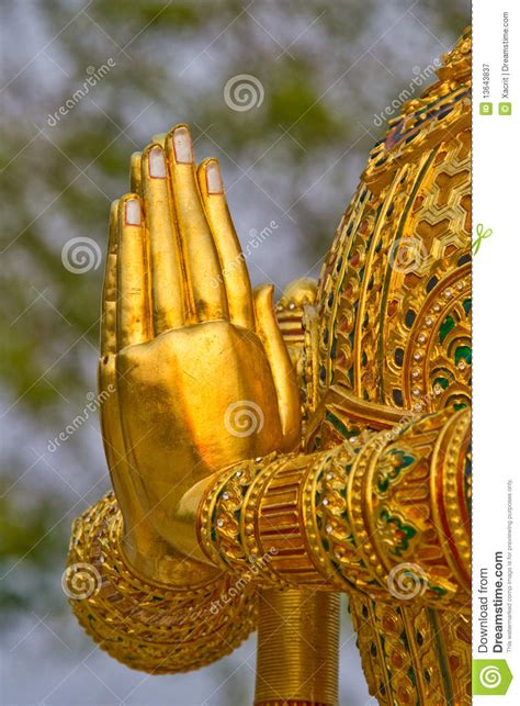 The Praying Hands Of The Guardian Angel Stock Image