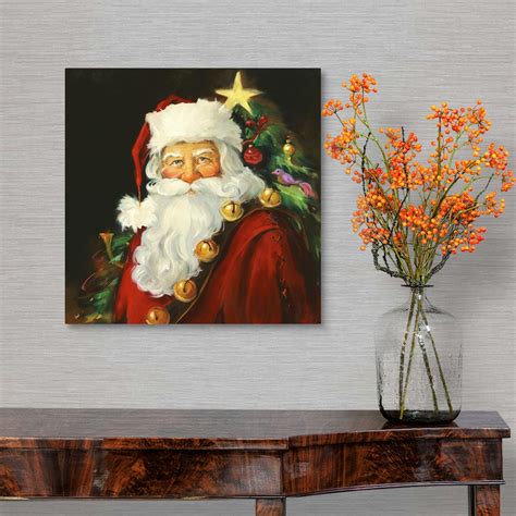 Santa Portrait Canvas Wall Art Print Christmas Home Decor Ebay