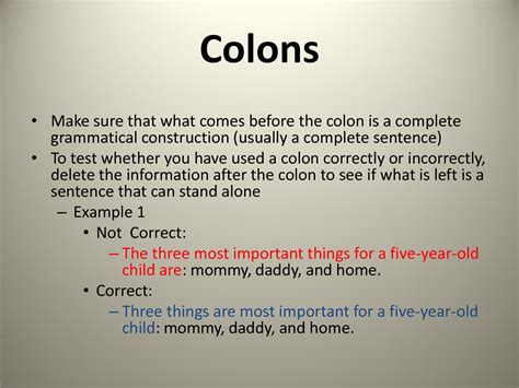Rule For Colon Use Middle School Language Arts Colon Use English