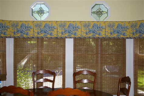 Fascia valances are extemely versatile and wide ranging in styles. Kitchen Box Pleat Valance With Toile De Jouy Fabric ...