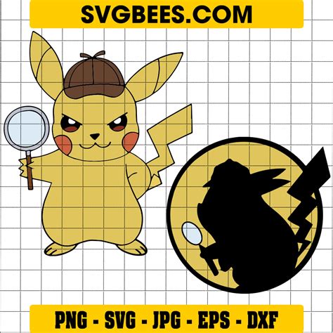 Detective Pikachu Svg By Svgbees Svg Files For Cricut Get Premium