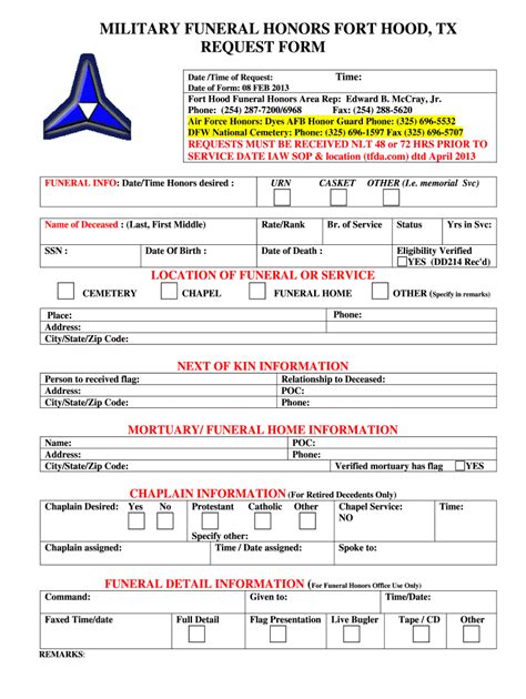Navy Funeral Honors Request Form Fill Out And Sign Online Dochub
