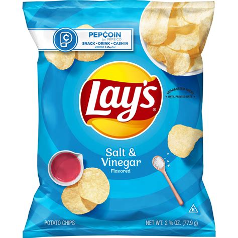 Lay's Potato Chips, Salt & Vinegar Flavor, 2.75 oz Bag - Walmart.com