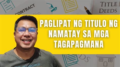 Paglipat Ng Titulo Sa Mga Tagapagmana Estate Tax YouTube