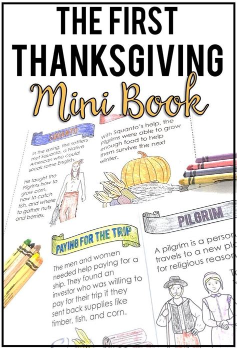 The First Thanksgiving Story Mini Book Reader And Anchor Chart Posters