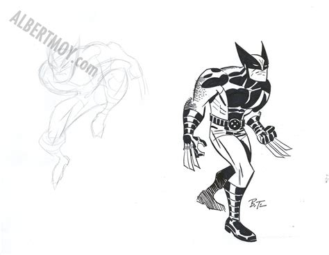 Albert Moy Original Comic Art Wolverine By Bruce Timm