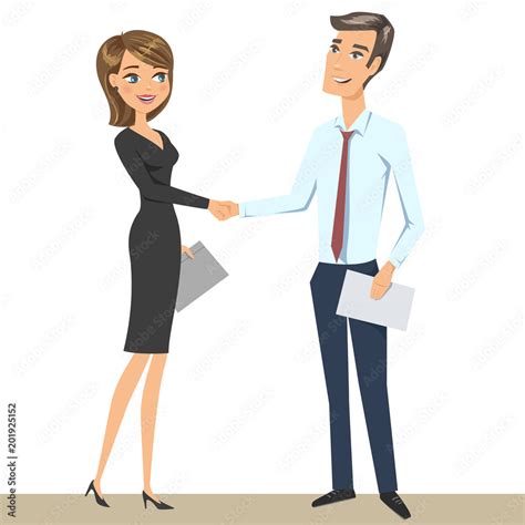 Elegant Man And Woman Business Persons Businessman And Businesswoman