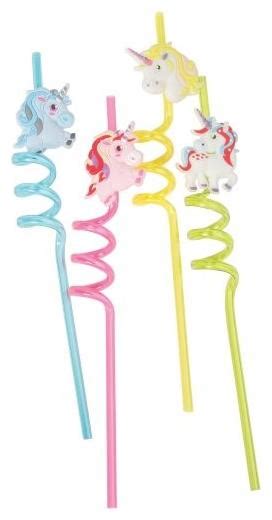 unicorn straw 4 pc include 4 units