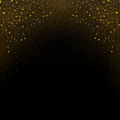 Golden Stars Shine On A Black Background Gold And Black Background