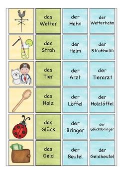 Fips und Flips - Zusammengesetzte Nomen / Substantive, German Deutsch ...