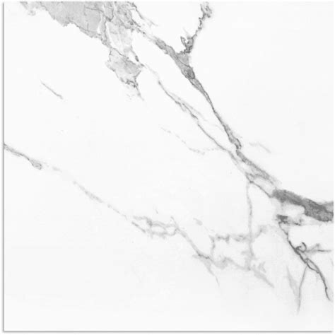 Carrara White Matt Marble Effect Porcelain 608cm X 608cm Wall And Floor