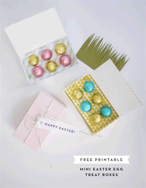 Printable Mini Easter Egg Treat Boxes