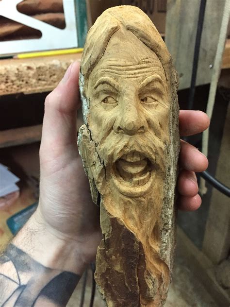 Wood Carving Cottonwood Bark Hand Carved Wood Sculpture Perfect