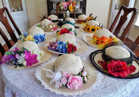 Pin By Jo ~ On Hatflovr Tea Party Hats Table Decorations Party Hats