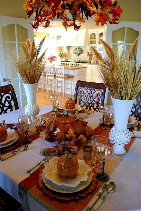 Adorable 20 Elegant Thanksgiving Dinner Table Decor Ideas