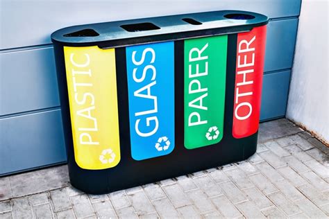 A new set of recycling storage for the home. 8 Different Types of Recycling Bins - Haley's Daily Blog