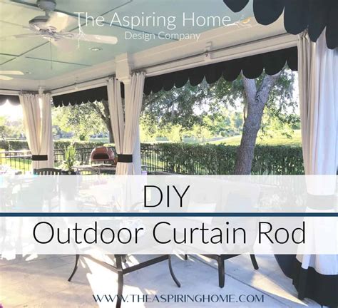 Make This Diy Outdoor Curtain Rod The Aspiring Home