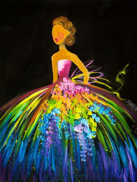 How To Paint A Girl In A Rainbow Dress Easy Acrylic Painting Lisa Frank