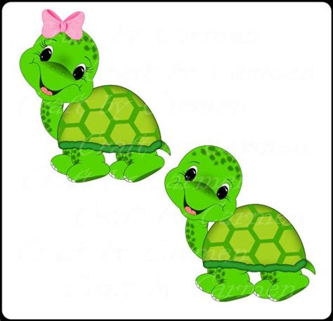 Turtle Clip Art Cute Turtles Zoo Jungle Safari Baby Etsy Cartoon