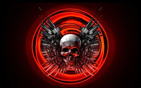 10 New Cool Skull And Guns Full Hd 1920×1080 For Pc Background 2023