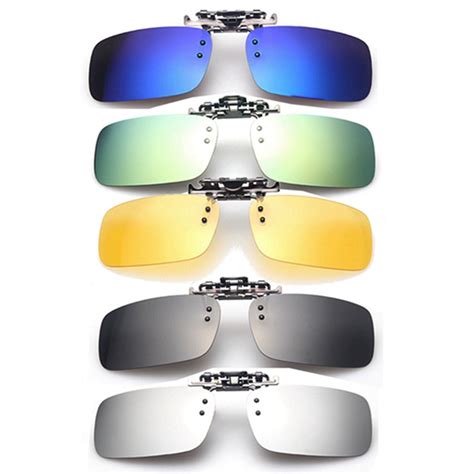 high quality unisex polarized clip on sunglasses driving night vision lens anti uva anti uvb