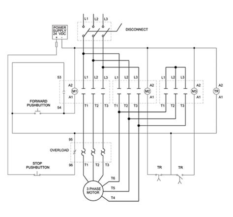 Star delta motor control power circuit | source: Wiring Diagram: Chapter 1.4. Star Delta Open Transition 3-phase Motors